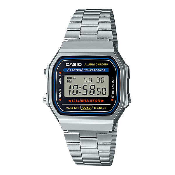 【CASIO卡西歐】復古方形電子錶/A168WA-1W