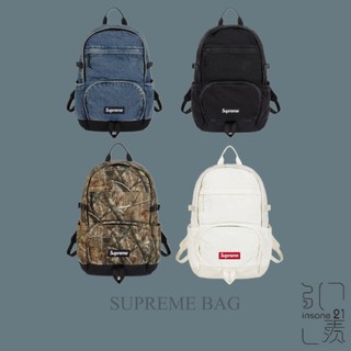 SUPREME 25FW DENIM BACKPACK 單寧 水洗 雙肩包 後背包 反光LOGO【Insane-21】