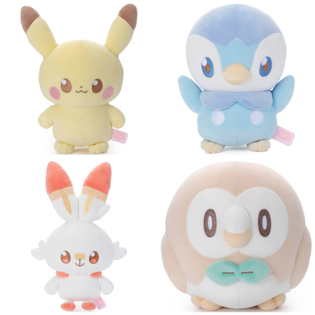 💥現貨在台💥日本 寶可夢 POKEPEACE 絨毛娃娃 Mocchi-Mocchi-Style 皮卡丘波加曼木木梟炎兔兒
