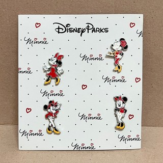 Disney Parks 迪士尼 米妮胸針 4件組 米妮 米老鼠 胸針