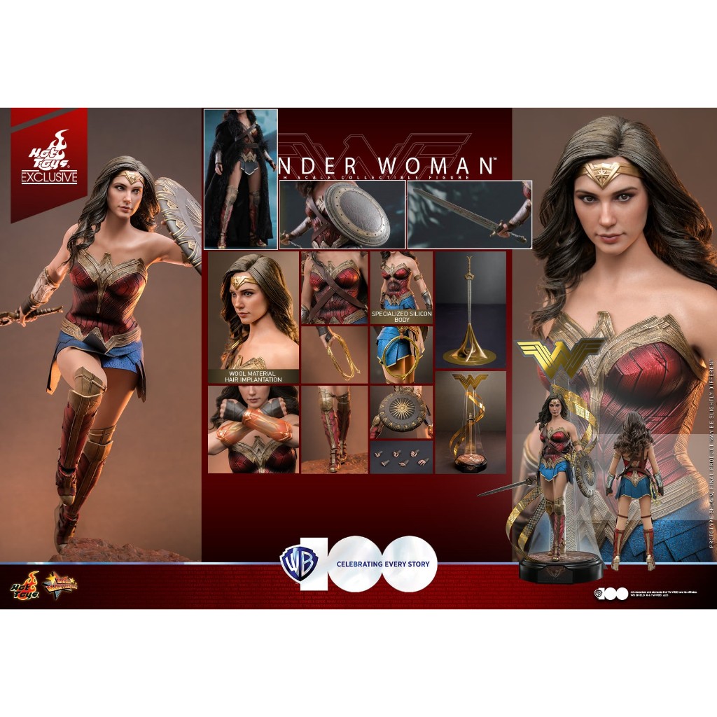 全新 Hot Toys MMS698+MMS451配件 神力女超人 限定 WB100 植髮(MMS424 MMS584