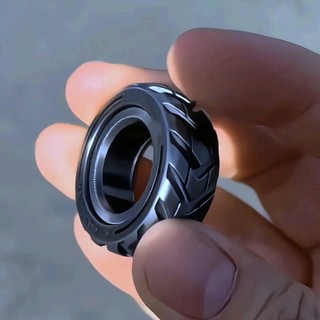 機械式C段指環 EDC解壓玩具 黑科技指尖陀螺 棘輪戒指 男生解壓戒指 辦公室玩具 休閒解壓工具 鋁合金材質 解壓