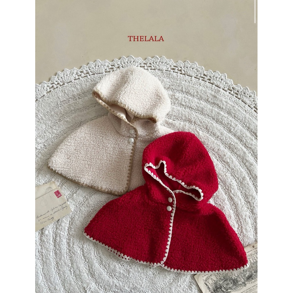 ［現貨+預購］Baby Precious Moments🇰🇷韓國童裝thelala25'聖誕節新年百搭熊熊毛毛斗篷