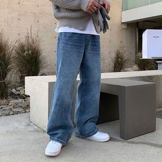 正韓日常水洗刷色後鬆緊直筒牛仔寬褲 4色 YUPPIE 預購商品 1006