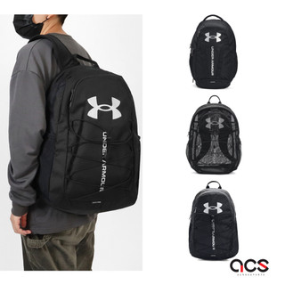 Under Armour UA 後背包 任選 Hustle 黑 銀 筆電包 大容量 多夾層 鞋履口袋 [ACS]