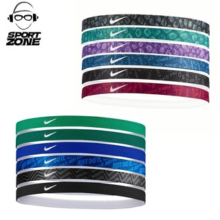 NIKE 彈性髮帶 止汗髮帶 印花髮帶 韻律瑜珈 慢跑 6入 N0002545