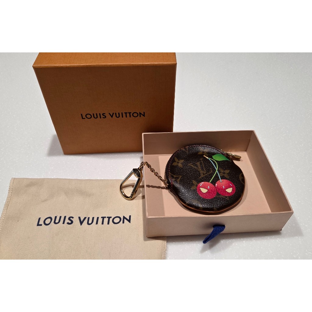 LV路易威登LOUIS VUITTON x Takashi Murakami村上隆櫻桃聯名款限量收藏圓形零錢包