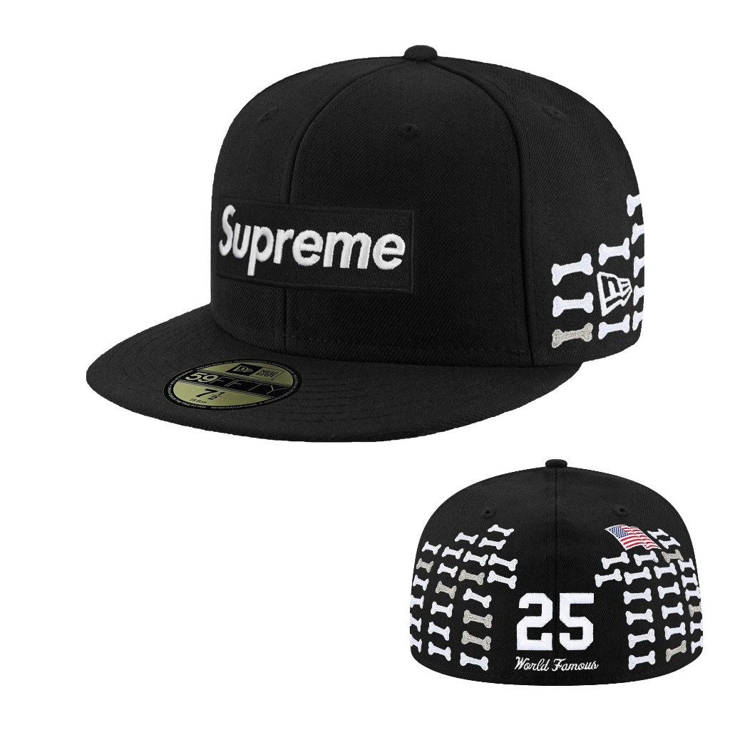 応援グッズ Supreme Bones Box Logo New Era \"Grey\" Supreme Bones Box Logo New Era 5colors FW25 | eBay