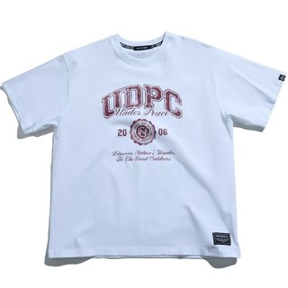 UNDER PEACE 25AW UDPC COLLEGE / TEE 學院字型 短T (白色) 化學原宿