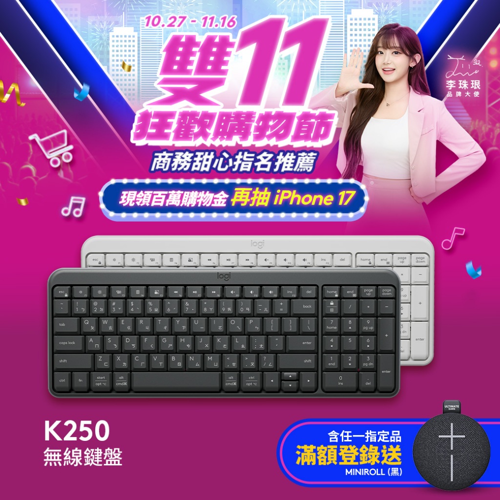 Logitech 羅技 K250 無線鍵盤