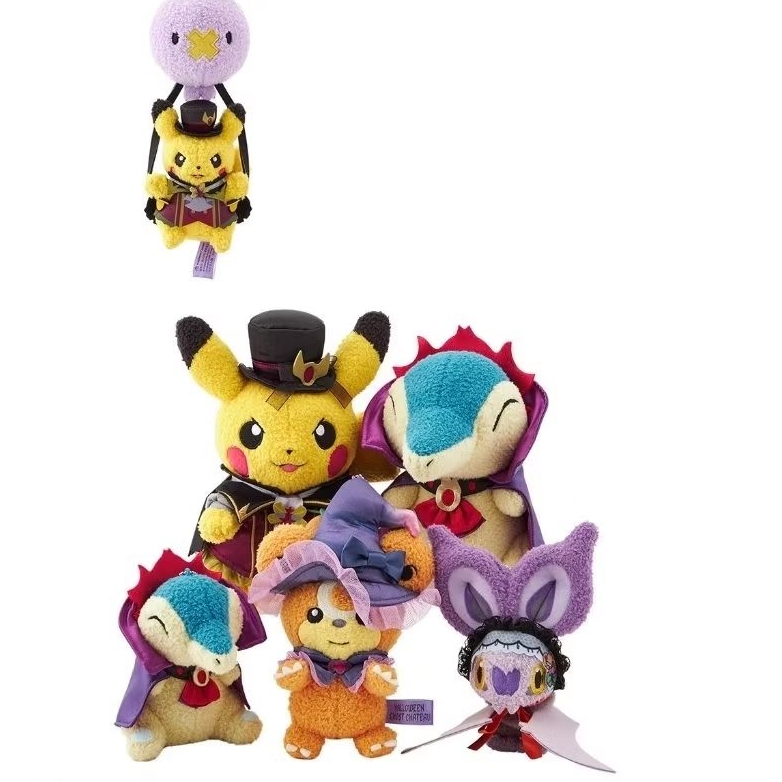 現貨 Pokemon 日本寶可夢中心全新品 皮卡丘 火球鼠 嗡蝠 熊寶寶 玩偶 吊飾 萬聖節