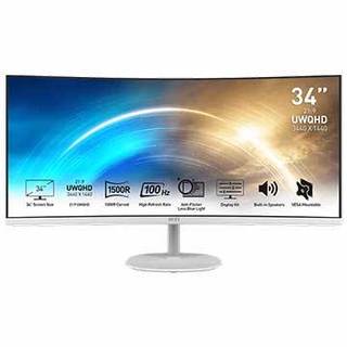 春假優惠MSI PRO MP341CQW 曲面美型螢幕 (34型/3440*1440/21:9/HDMI/喇叭/VA)