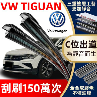 【挑戰蝦皮最優質】VW 福斯 TIGUAN 防跳靜音雨刷 1代 2代 含Allspace 軟骨雨刷 TIGUAN 雨刷