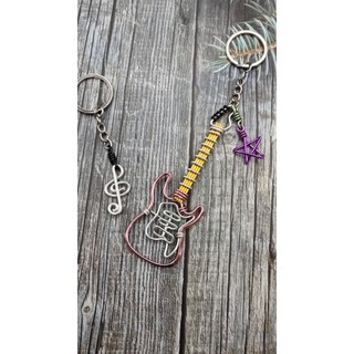 鋁線折字【鋁飾不爽】電吉他 吉他 guitar（不含字） 樂器 姓名折字 姓名吊飾鑰匙圈 鐵線折字 手工鋁線製作