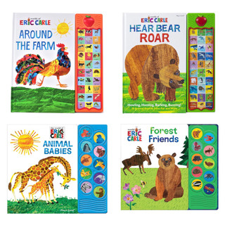正版發音書Eric Carle Brown Bear Hear Bear Roar/ Around the Farm