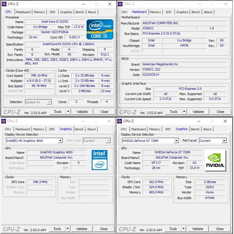 華碩 ASUS X550C  i5-3337U/8GB/雙120GB SSD和500GB HDD獨顯筆記型電腦