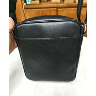 🇺🇲✈️美國正品全新 coach PVC配牛皮✅經典黑灰✅深咖啡✅立體浮雕男士斜揹包側背斜跨包單肩包