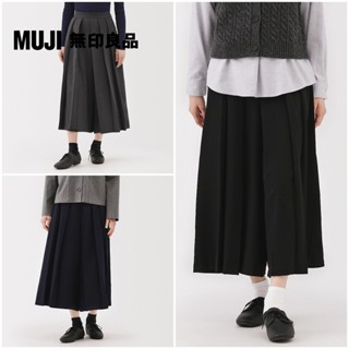 【MUJI 無印良品】女起毛日式和服寬襬褲