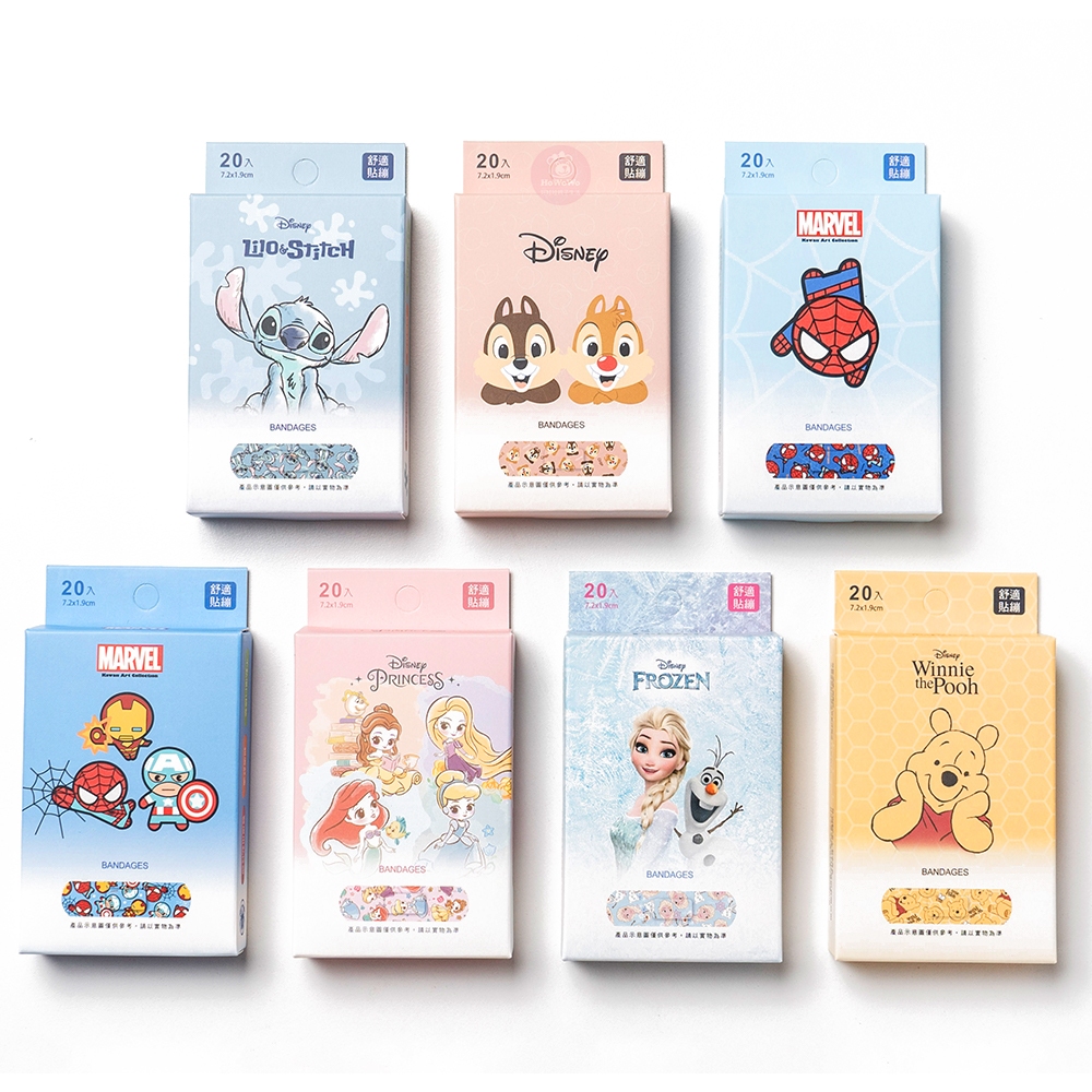 迪士尼 OK繃 20入 OK貼繃 迪士尼 酷洛米 大耳狗 冰雪奇緣 蠟筆小新 三麗鷗 旺達 小熊維尼 舒適貼繃 傷口繃