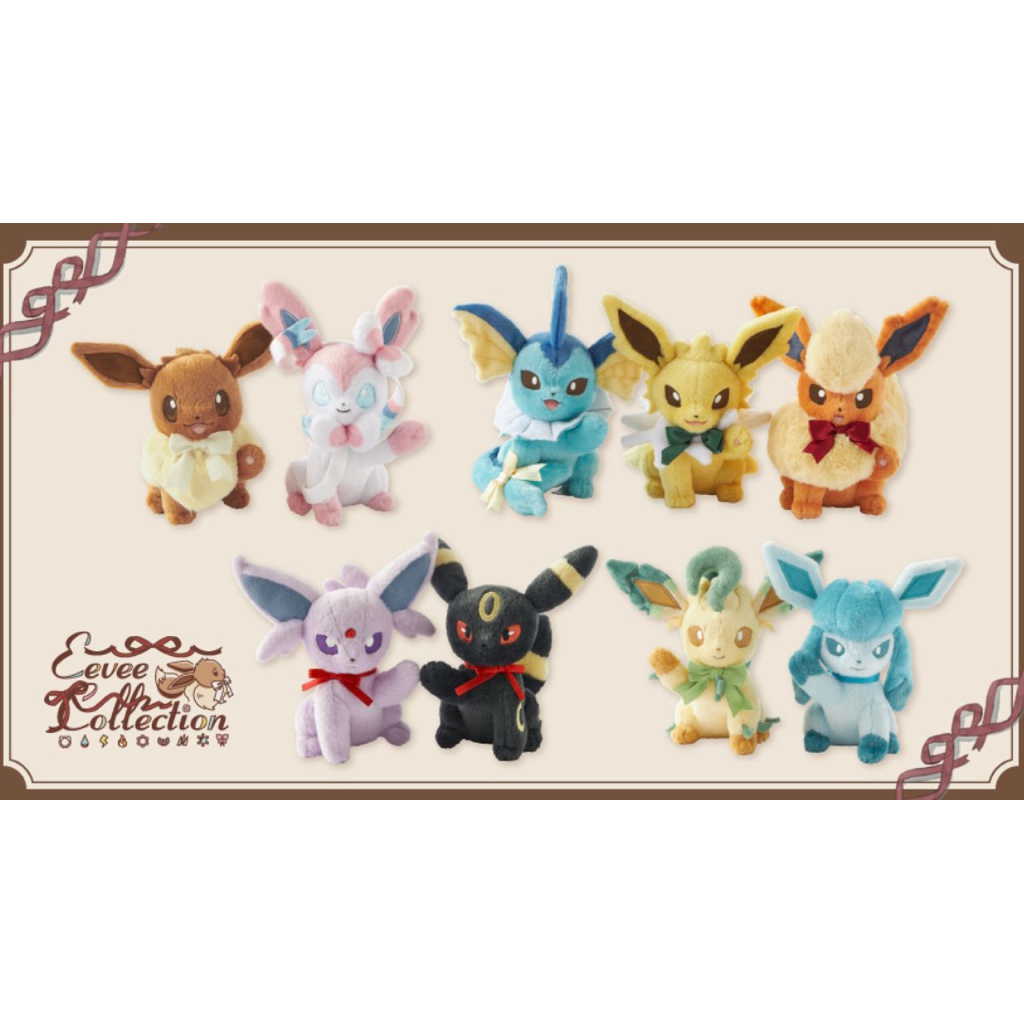 日本寶可夢中心 伊布家族 蝴蝶結 Eevee Collection 側背包 娃娃 吊飾 立體 襪子 長襪 包包 裝飾