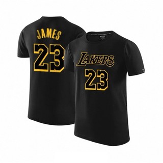 💖詹皇LeBron James詹姆士詹姆斯短袖純棉T恤上衣💖NBA球衣湖人隊運動籃球衣圓領T衣服T-shirt男A857