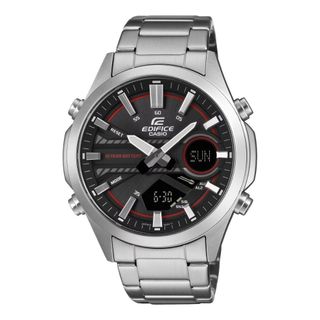 【CASIO 卡西歐】EDIFICE純粹速度 賽車運動時計腕錶 銀x黑 EFV-C120D-1A4 45.5mm