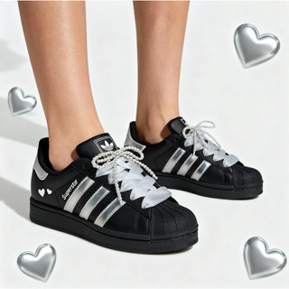adidas originals Superstar 2 銀心黑貝殼頭 街頭風 個性穿 搭潮酷單品 板鞋 女款