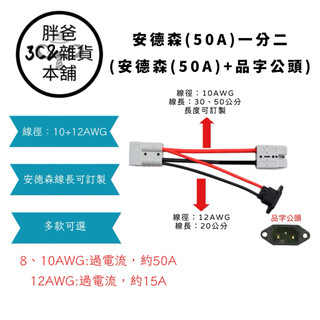 安德森(50A)一分二(安德森(50A)+品字公頭)～1671