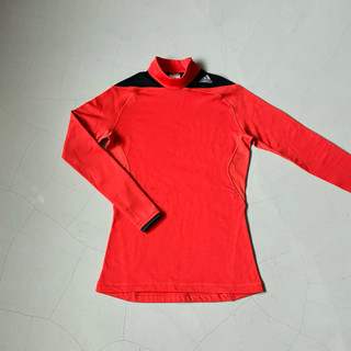 德國經典 Adidas Climaheat Techfit Mocked Shirt 發熱刷毛 微高領 運動上衣