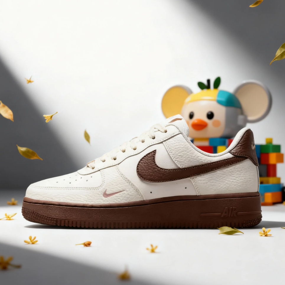🔥革調 Nike Air Force 1 LOW 美式復古 百搭舒適 板鞋 休閒鞋 男女同款 米白 NIKE 爆款