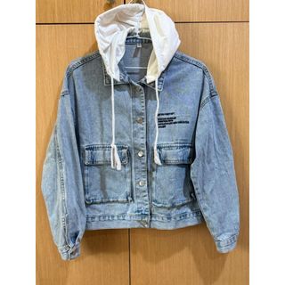 Denim jacket 可拆式連帽寬版牛仔外套