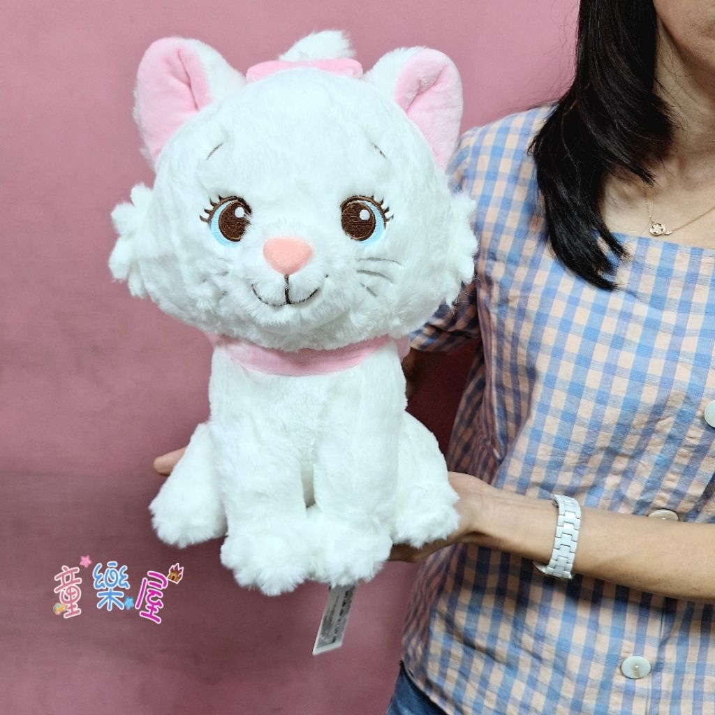 瑪莉貓娃娃~正版迪士尼~瑪莉貓玩偶 瑪莉貓娃娃 Disney瑪麗貓 貓咪玩偶 貓咪娃娃 白貓 小貓