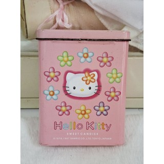 早期二手 1997年 三麗鷗 HELLO KITTY 空鐵盒 小鐵盒 空糖罐