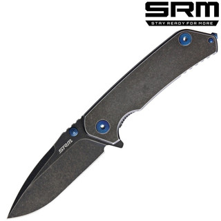 SRM 三刃木 9008 黑石洗折刀 Sandvik 12C27鋼 9008-SB