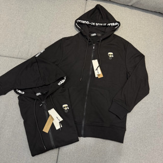 【衣世紀】現貨秒出💎 KARL LAGERFELD 卡爾老佛爺 秋冬款 連帽外套 長袖 男女可穿