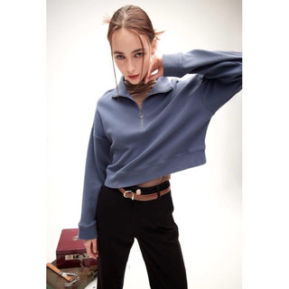 全新 現貨 SISJEANS 專櫃品牌 百貨專櫃品牌 藍色 POLO領短版長袖上衣 現貨快速出貨🚚
