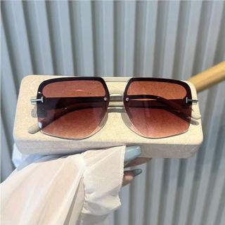 方框飛行員風墨鏡 抗UV400 T字雙梁墨鏡 男女同款墨鏡 新款時尚潮流蛤蟆鏡 男士開車夜視太陽眼鏡 74476