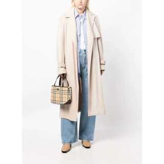 Burberry Y2K Vintage正復古90s經典格紋防刮手提小包