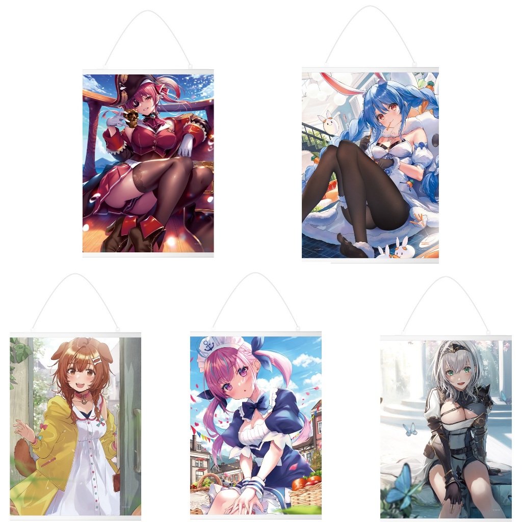🌀日版客🌀 日版 Hololive 一番賞 寶鐘瑪琳 白銀諾艾爾 兔田佩克拉 湊阿庫婭 戌神沁音 掛軸 A2尺寸 周邊