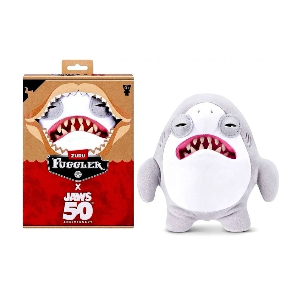 ZURU FUGGLER牙齒怪-9吋大白鯊50週年紀念版 正版公司貨 原價$699 限量特價中 玩偶 玩具 英文標籤