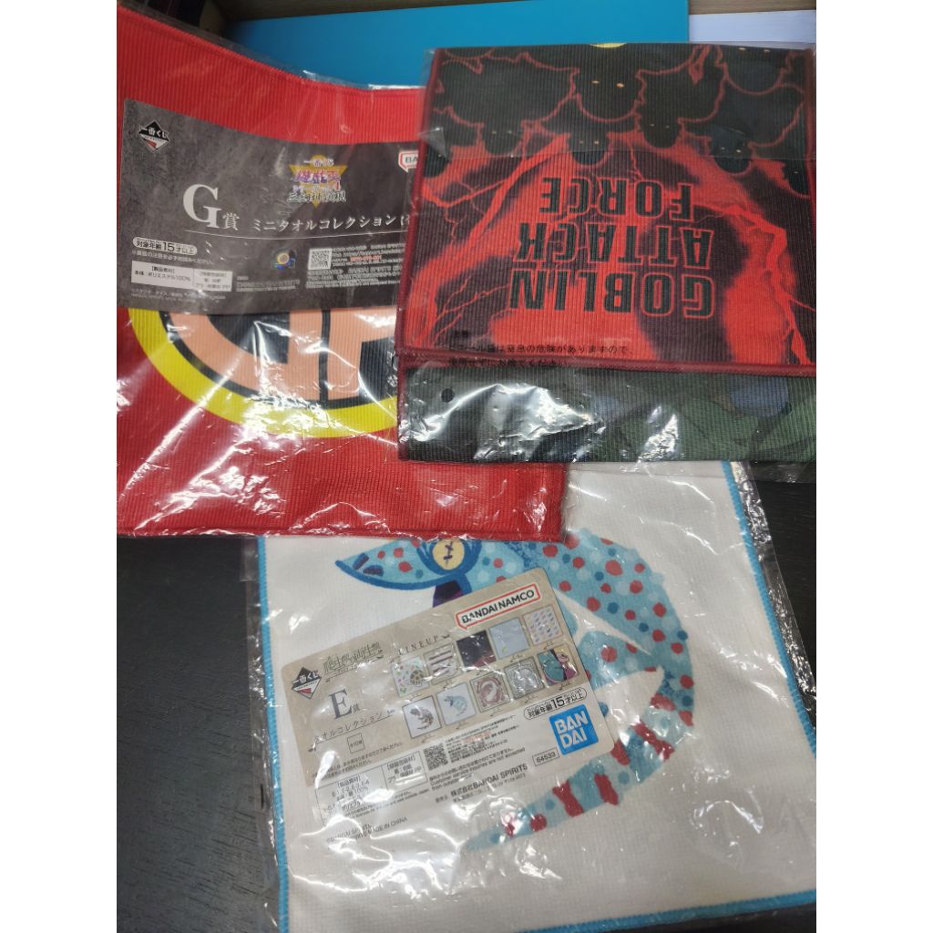 二手玩具~一番賞 小賞短巾 小毛巾*3(I箱)