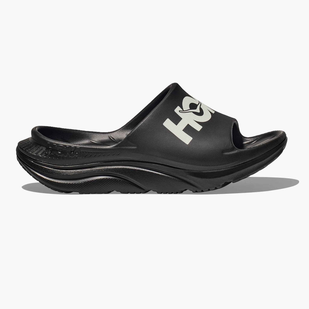 HOKA Ora Athletic Slide恢復拖鞋 黑/白