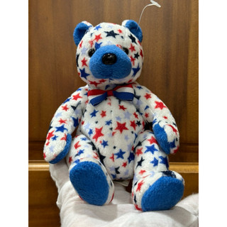 （二手）2003 TY Beanie Baby 藍色小熊 美國獨立日 絨毛娃娃 熊熊 小熊玩偶 泰迪熊 豆豆玩偶 布偶