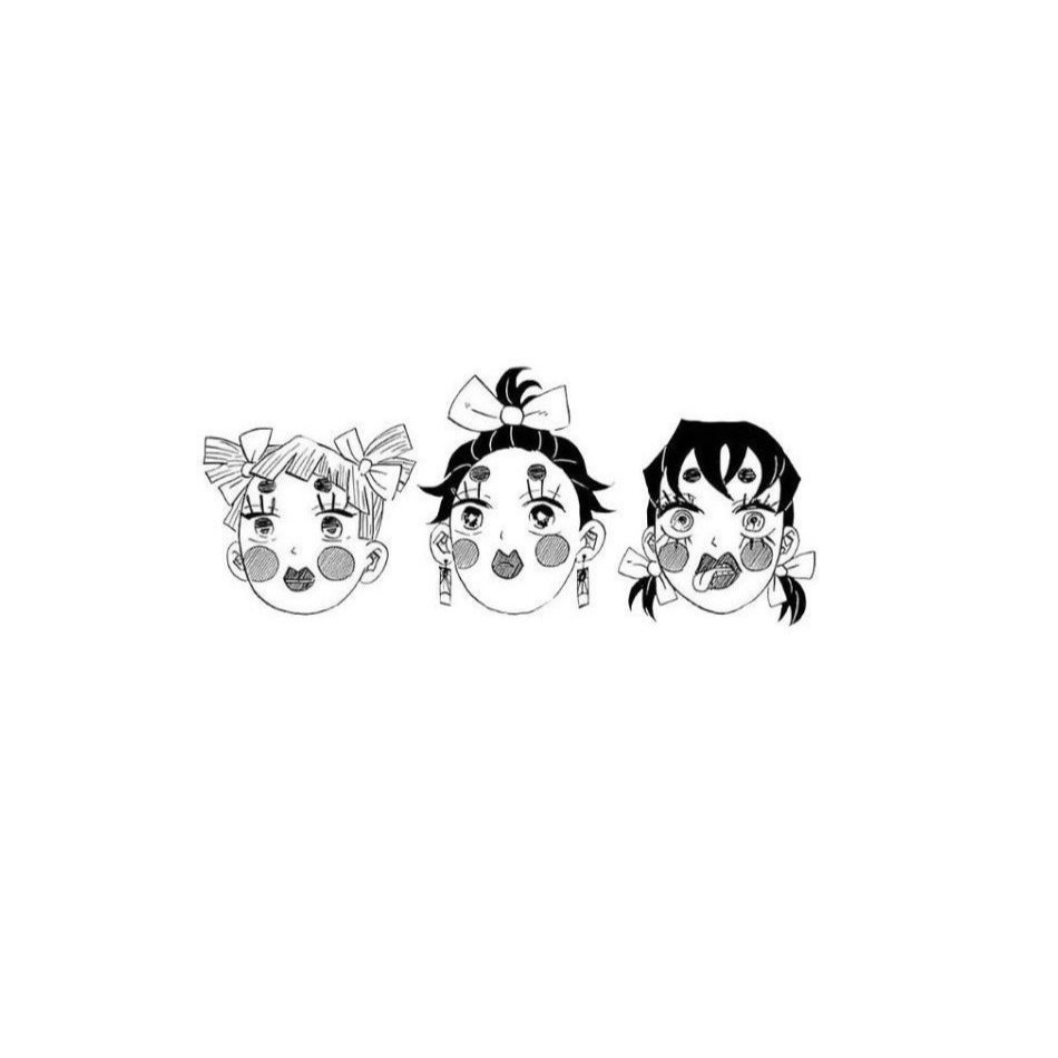 【女裝 炭子/豬子/善子】漫畫款 紋身貼紙 / 紋身貼 卡通人物 可愛 電影 ins 少女 鬼滅之刃 鬼滅 抖音 小紅書