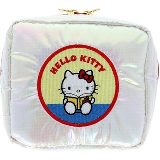 日本 sun-star 三麗鷗 Petit Collection 刺繡方形收納包/ Hello Kitty eslite誠品