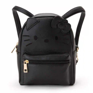 Hello Kitty 大臉造型迷你2WAY 後背包 黑