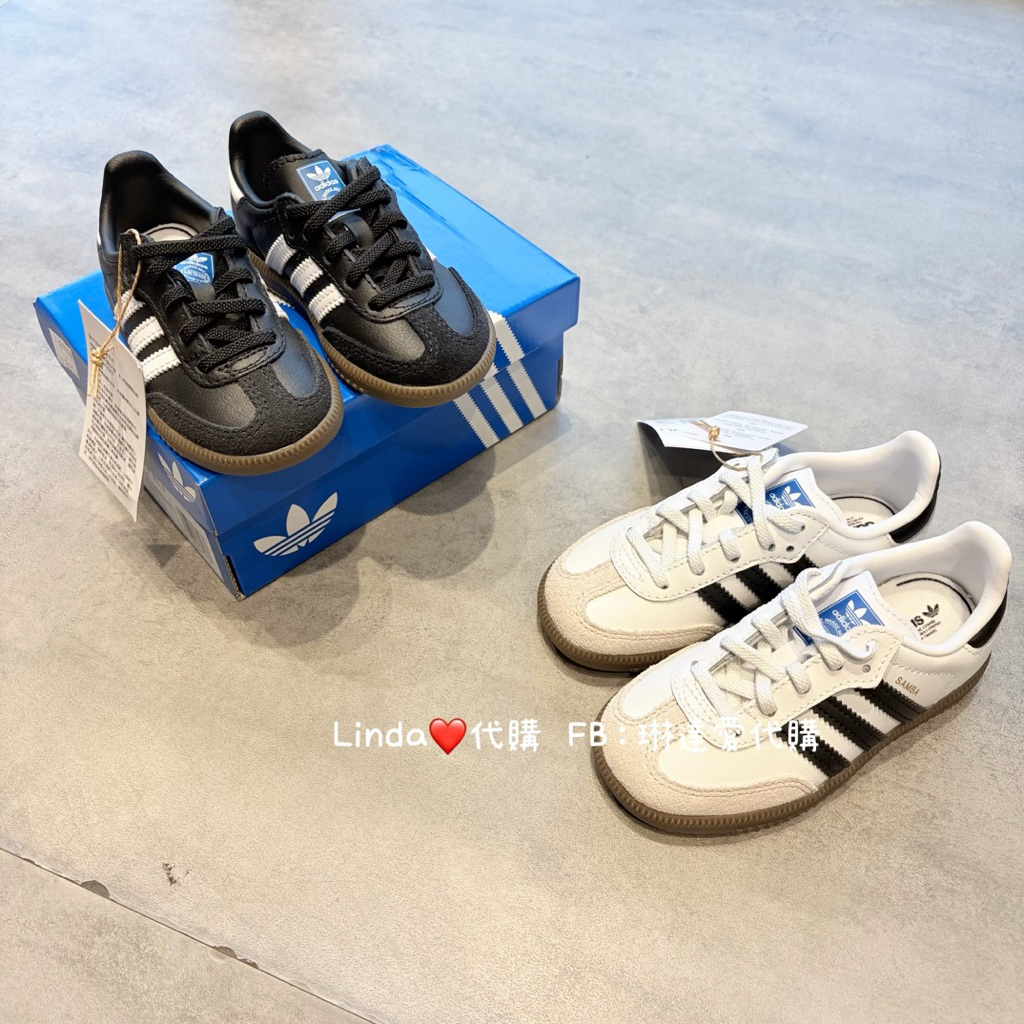 Linda❤️代購 Adidas Samba CF 白 魔鬼氈 小中童 童鞋 JQ3191 JQ6391 JQ6390