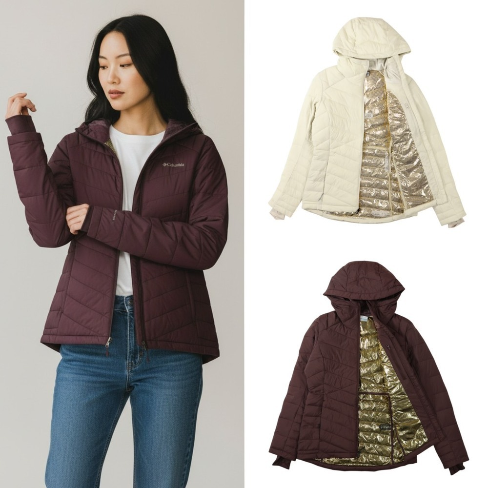 金鋁點 女外套 鋪棉外套 Columbia Joy Peak繡標 修身 連帽外套 防潑水 哥倫比亞 外套 @1690