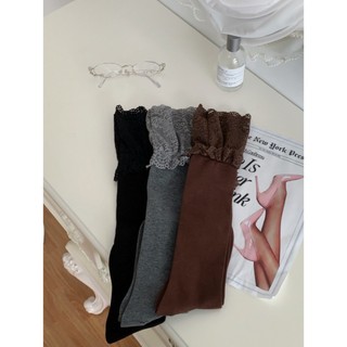 Velpro 現貨｜法式慵懶蕾絲邊小腿襪 長襪 中長襪 女襪