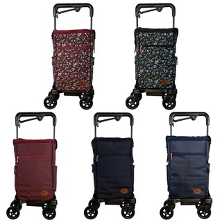 【Rollker羅克】購物車 購物推車 買菜車 手推車 伸縮袋 增大容量 旅行推車 柺杖車 防潑水(NO.07SBE)